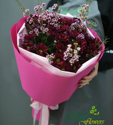 Букет из фиолетовой хризантемы Фото 394x433